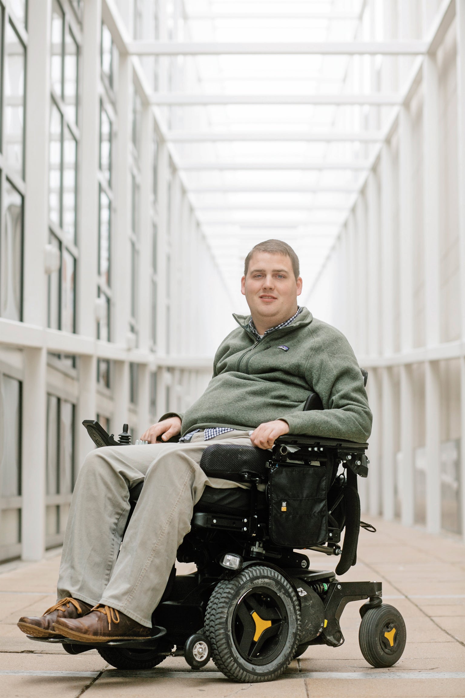paralysis patient in wheelchair