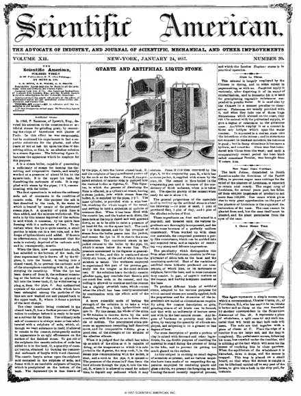 Scientific American Magazine Vol 12 Issue 20