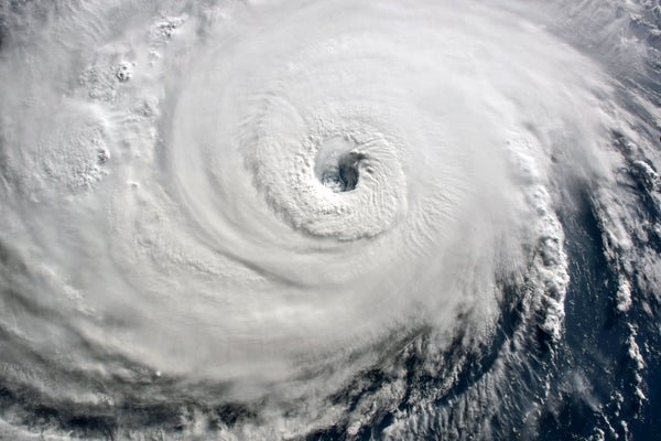 Satellite view of Hurricane Florence.