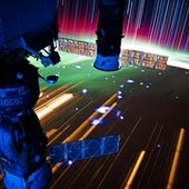 A VIEW OF RUSSIAN SOYUZ AND PROGRESS