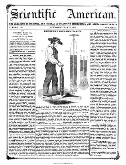 Scientific American Magazine Vol 12 Issue 37