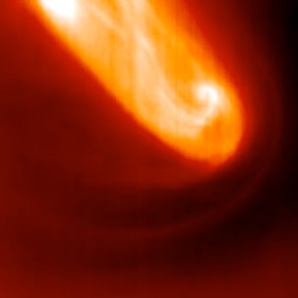 A Lovely Swirl: Orbiter Spots a Shifting Vortex at Venus's South Pole