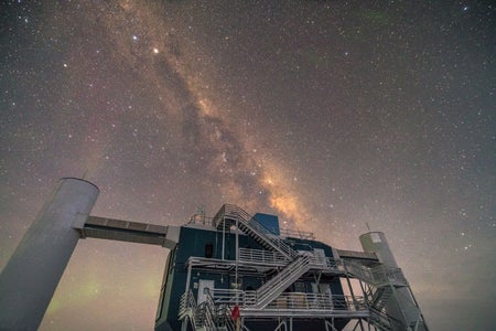 IceCube lab under the Milky Way