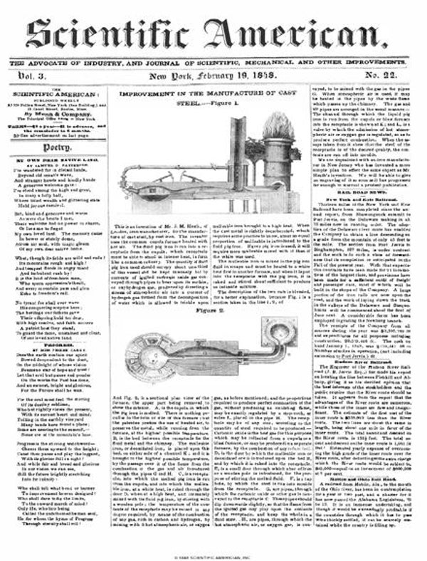 Scientific American Magazine Vol 3 Issue 22