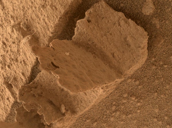 Booklike rock found on Mars