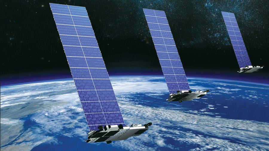 SPACECRAFT in a satellite constellation.