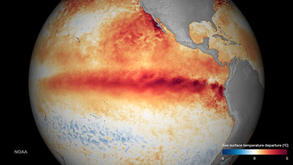 El Niño Strengthening, Will Be among Biggest on Record, WMO Says