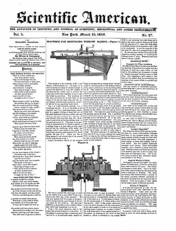 Scientific American Magazine Vol 4 Issue 27