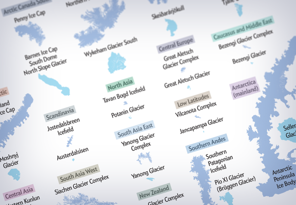 A New Map Tracks the World's Largest Glaciers