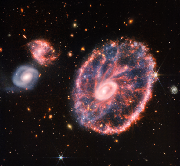 The Webb Telescope Captures a Stunning View of the Cartwheel Galaxy