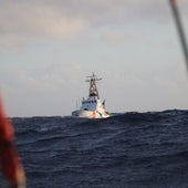 U.S. Coast Guard keeping a watchful eye on&nbsp;<i>S/Y Christianshavn</i>&nbsp;as it sails into Honolulu.