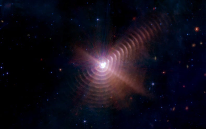Dazzling New JWST Image Shows Dusty Stellar Spirals