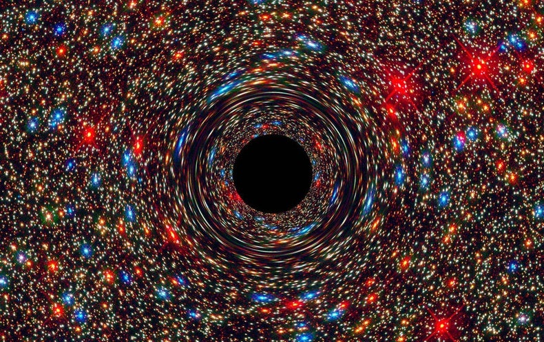 flying into black hole earth