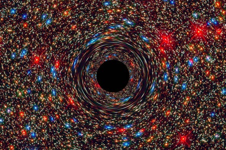 A multicolor rendition of a black hole.