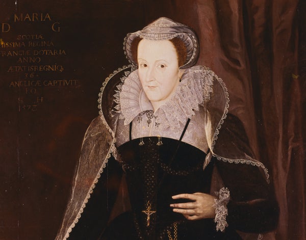 A painting depicting Mary, Queen of Scots.