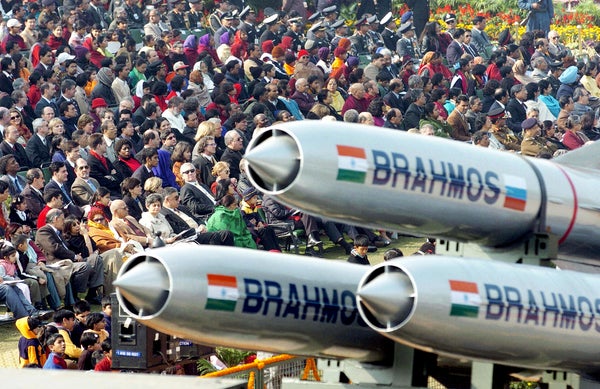 Missile display during India's Republic Day