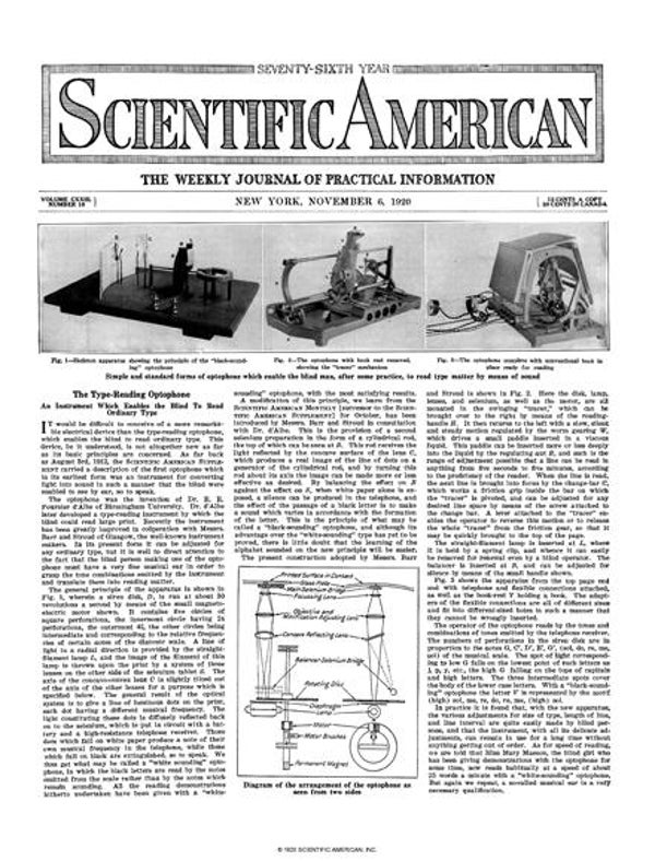 Scientific American Magazine Vol 123 Issue 19