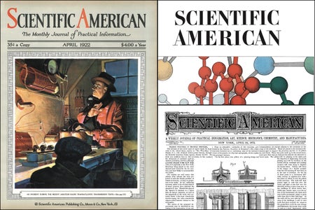 Old Scientific American covers.