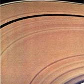 Rings of Saturn: An image from the spacecraft Voyager 2.