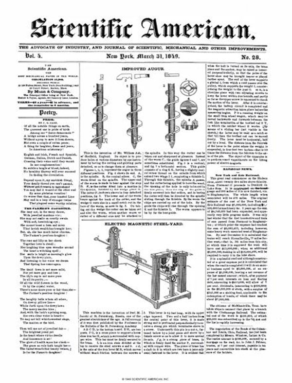 Scientific American Magazine Vol 4 Issue 28