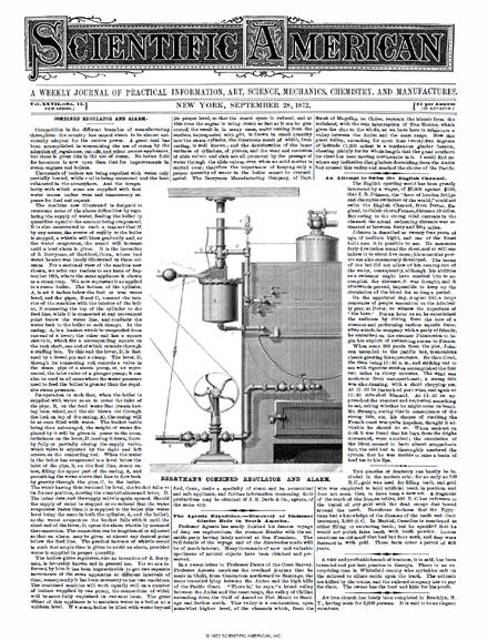 Scientific American Magazine Vol 27 Issue 13