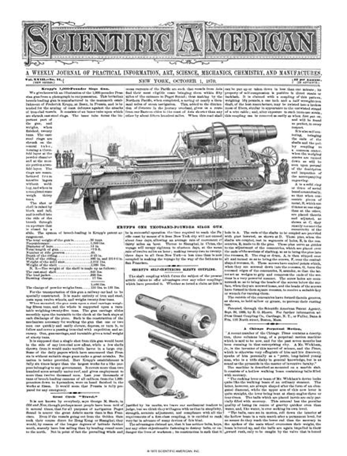 Scientific American Volume 23 Issue 14 Scientific American