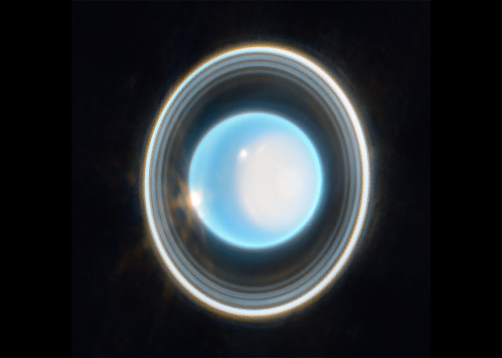 JWST Captures Stunning Image of Rings around Uranus | Scientific American