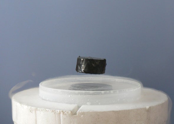 beslutte astronomi tykkelse How Do They Do That? A Closer Look at Quantum Magnetic Levitation -  Scientific American