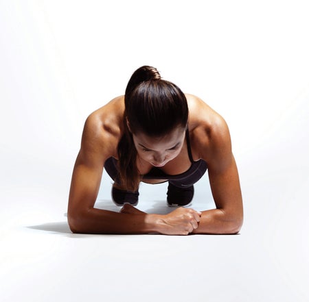 Woman doing a plank.