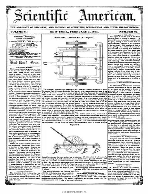 Scientific American Magazine Vol 6 Issue 20