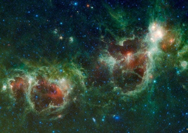 WISE satellite peers into Heart and Soul nebulae - Scientific American