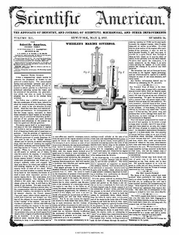 Scientific American Magazine Vol 12 Issue 34