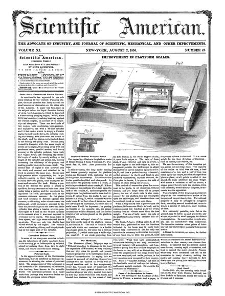 Scientific American Magazine Vol 11 Issue 47