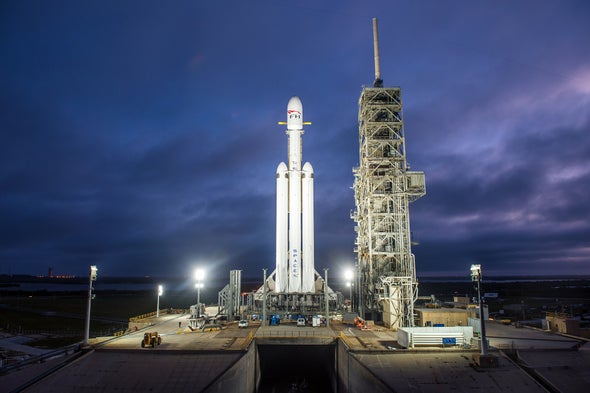 Watch Live as SpaceX's Falcon Heavy Rocket Launches Today