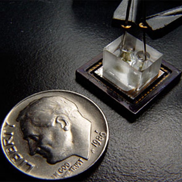 Lensless On-Chip Microscope Inspired by "Floaters" in the Eye