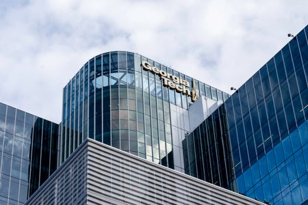 Modern glass building