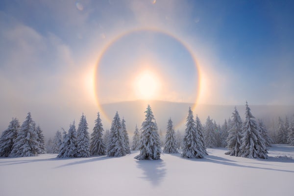 Did you see the halo around the sun today? How does it form and what does  it mean?