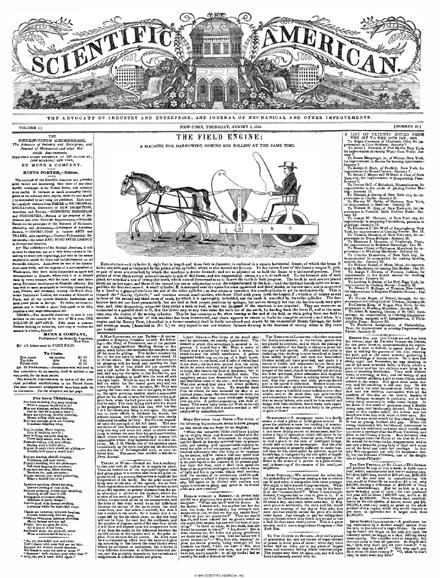 Scientific American Magazine Vol 1 Issue 46