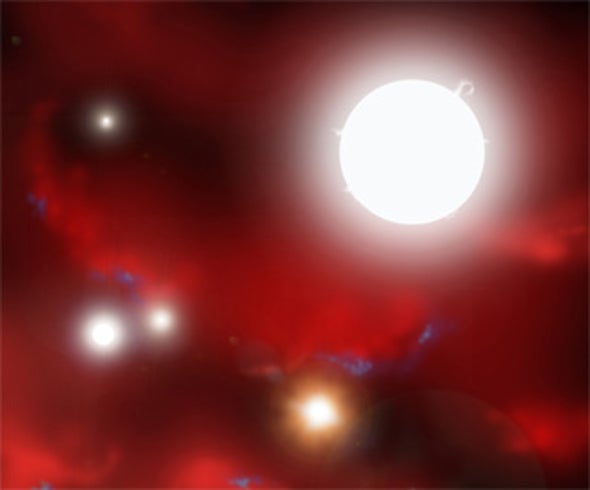 New Simulation Shows How Seeds of First Stars Formed