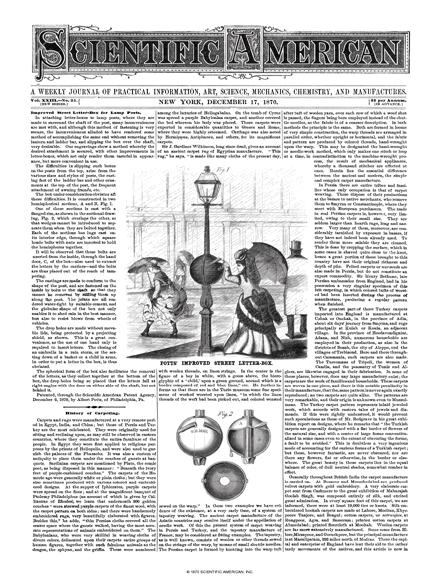 Scientific American Magazine Vol 23 Issue 25
