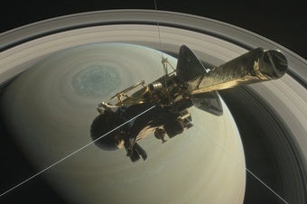 Before Its Death Dive, Cassini Caught Saturn Hissing at Its Rings