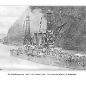 USS <em>Ohio</em> in the Panama Canal, 1915:
