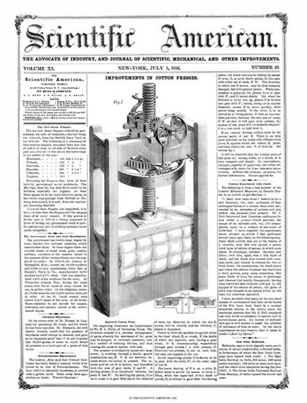 Scientific American Magazine Vol 11 Issue 43