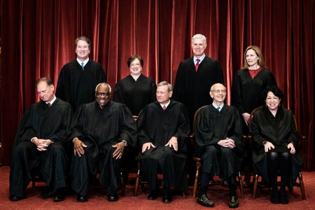 Justices of the U.S. Supreme Court in a candid moment