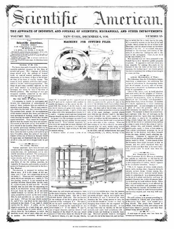 Scientific American Magazine Vol 12 Issue 13