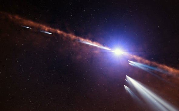 Hundreds of Comets Seen Orbiting Distant Solar System