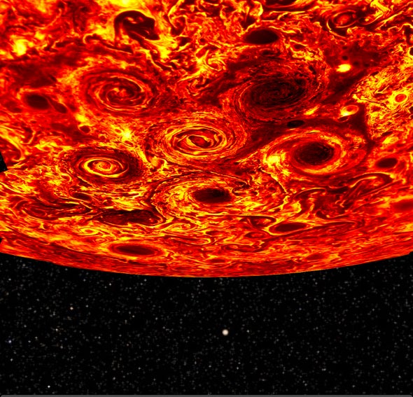 Juno Peers Deep into Jupiter's Abyss to Reveal Weird Winds
