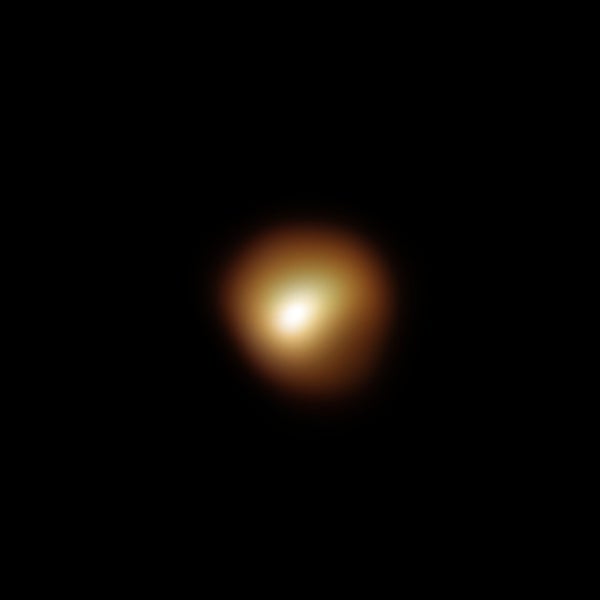 The red supergiant star Betelgeuse, as seen by an instrument on ESO's Very Large Telescope in March 2020, as the star exhibited unprecedented dimming.