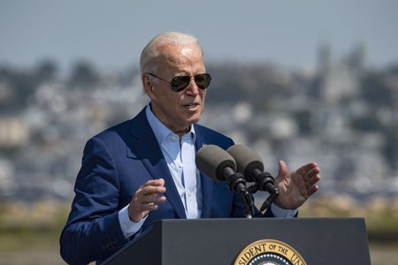 Joe Biden giving a speech