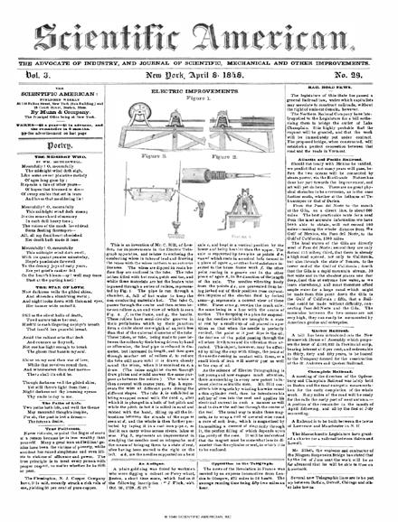 Scientific American Magazine Vol 3 Issue 29